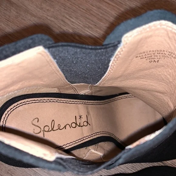 Splendid black suede open toe shoe booties size -9 - Picture 3 of 8